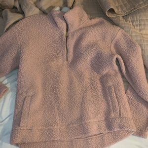 light pink sherpa